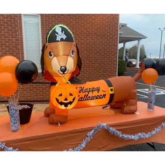 5 FT Halloween Inflatable Dog Outdoor Decorations Blow Up Yard Decorations